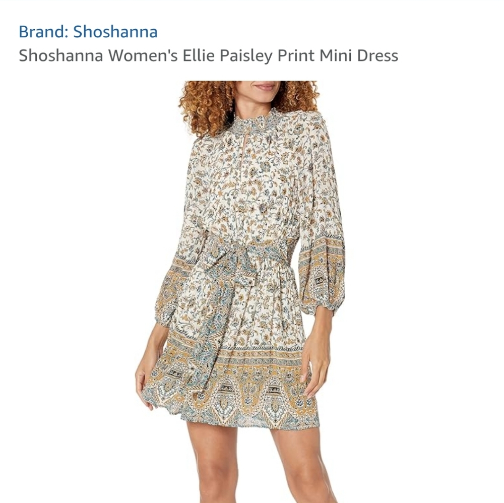 Shoshanna Elie Paisley Print Dress Size 6